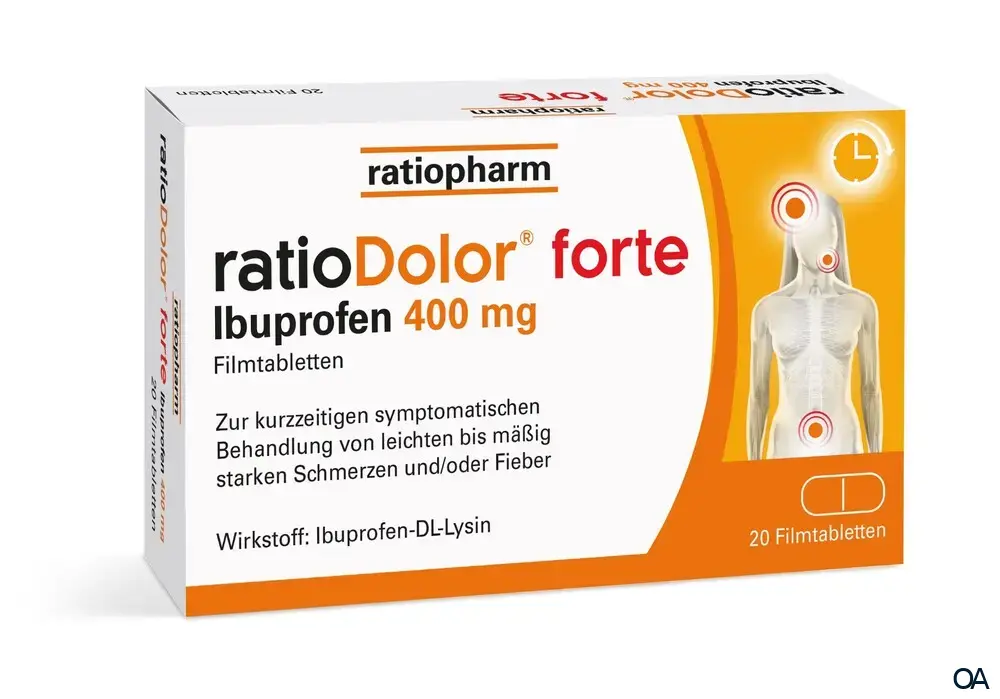 ratioDolor® forte Ibuprofen 400 mg Filmtabletten
