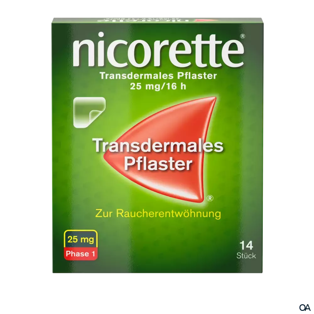 Nicorette 25 mg/16 h – transdermales Pflaster Nicorette 25 mg/16 h – transdermales Pflaster