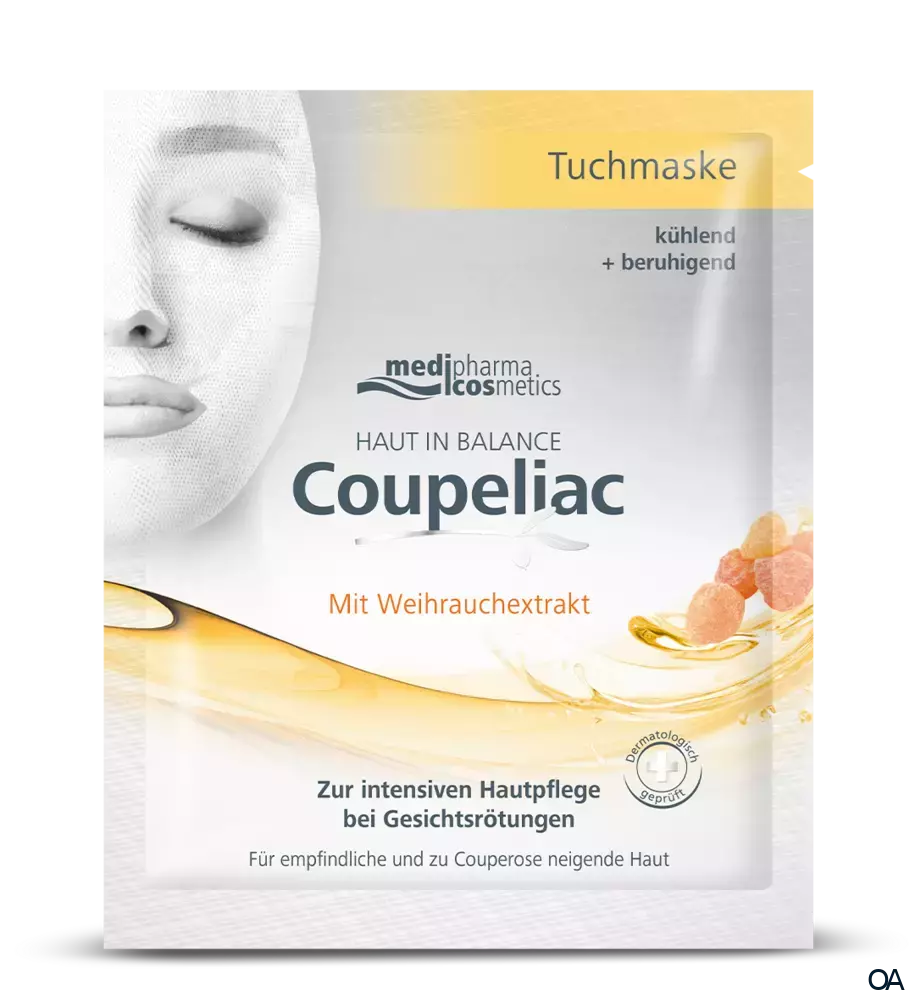 medipharma cosmetics Haut in Balance Coupeliac Tuchmasken Intensiv-Kur