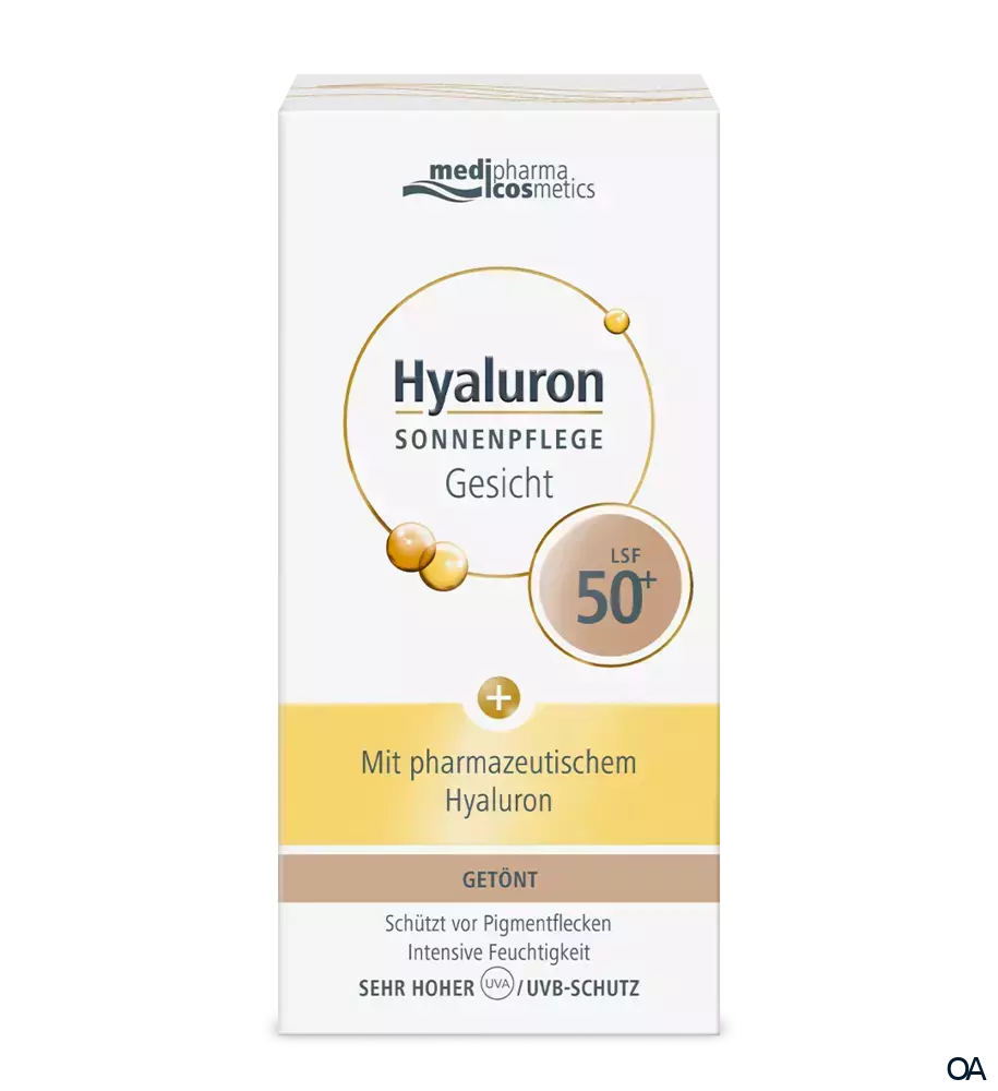 medipharma cosmetics Hyaluron Sonnenpflege Gesicht Getönt LSF 50+