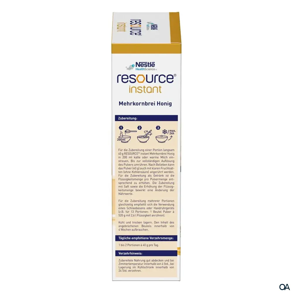 Nestle resource® instant Mehrkornbrei Honig 520g