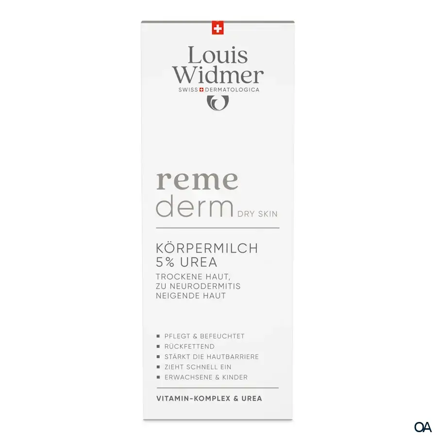 Louis Widmer Remederm Dry Skin Körpermilch 5 % Urea - leicht parfümiert