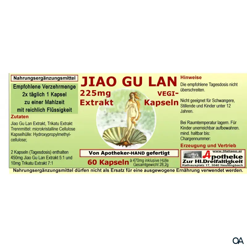 Jiao Gu Lan 225 mg Extrakt Vegikapseln