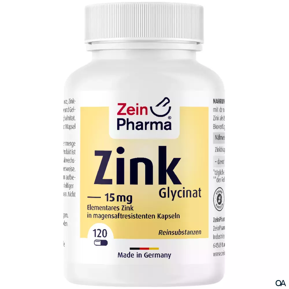 ZeinPharma Zink Glycinat Kapseln 15 mg