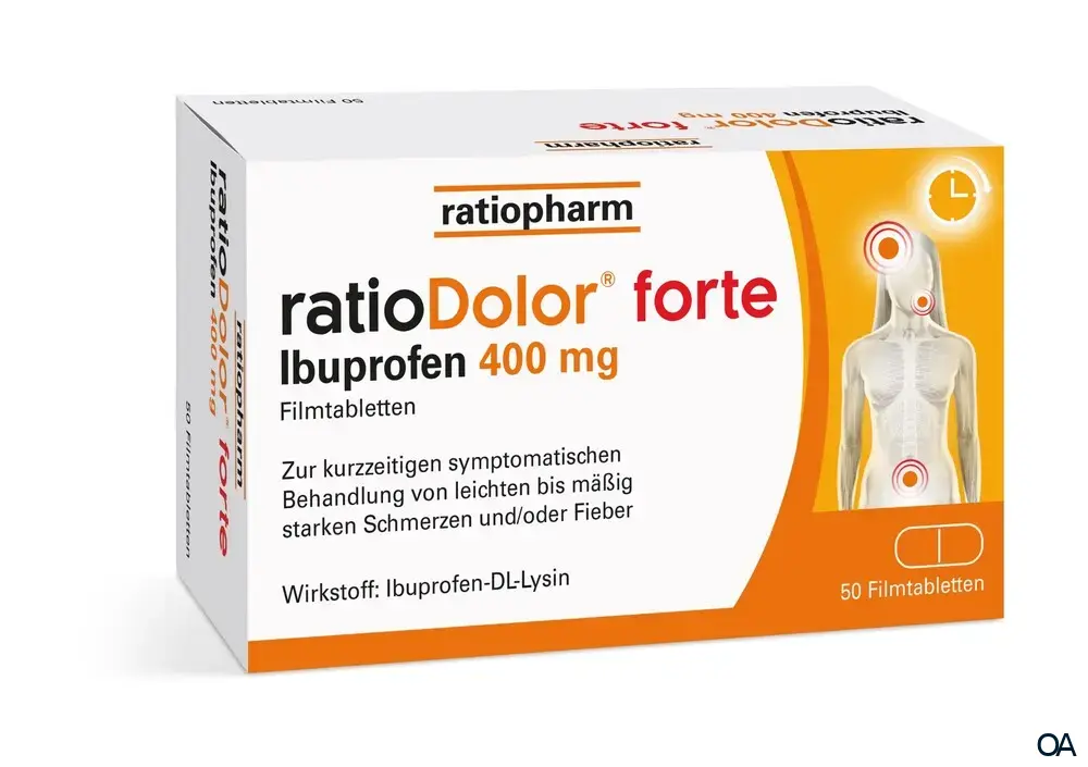 ratioDolor® forte Ibuprofen 400 mg Filmtabletten