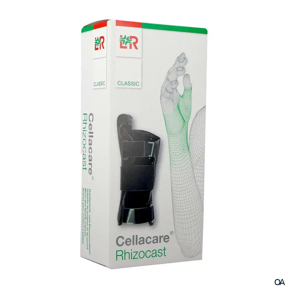 Cellacare® Rhizocast Classic Orthese zur Immobilisierung des Handgelenks und des Daumens, Rechts, Größe 2