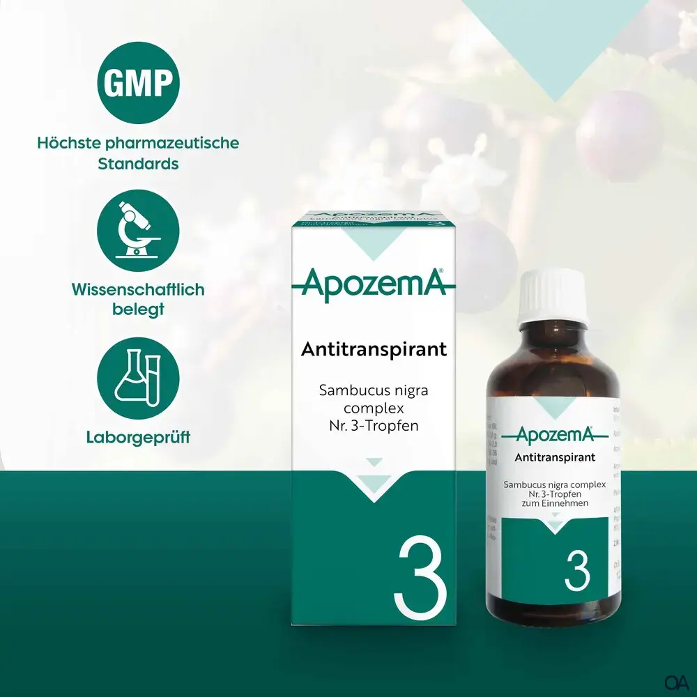 Apozema® Antitranspirant Sambucus nigra complex Nr. 3 Tropfen zum Einnehmen