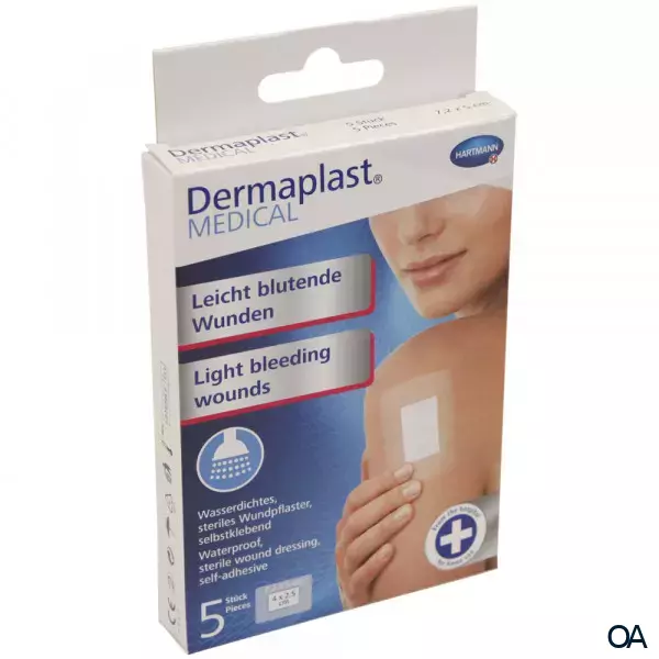 Dermaplast® MEDICAL Leicht blutende Wunden (wasserdicht) 5 x 7,2cm