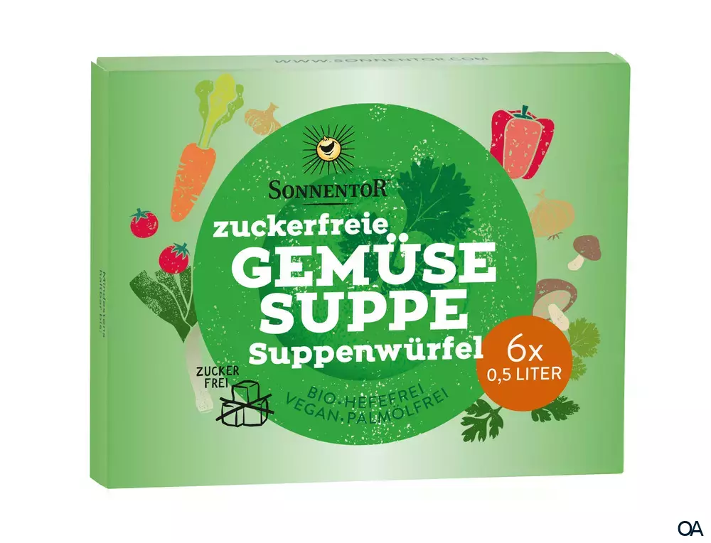 Sonnentor Zuckerfreie Gemüsesuppe Suppenwürfel