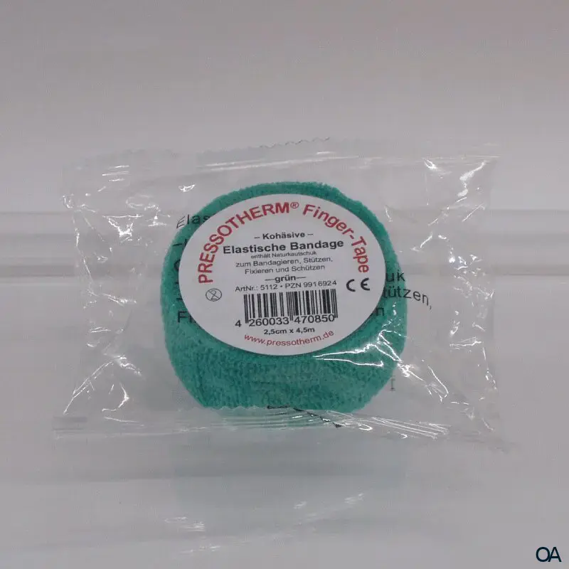 Pressotherm® Finger-Tape Kohäsive Elastische Bandage, 2,5 cm x 4,5 m - Grün