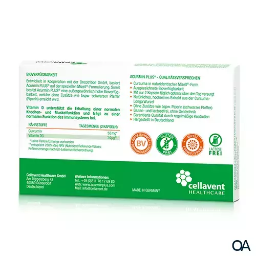 ACURMIN® PLUS Weichkapseln Mizell-Curcuma ACURMIN® PLUS Weichkapseln Mizell-Curcuma