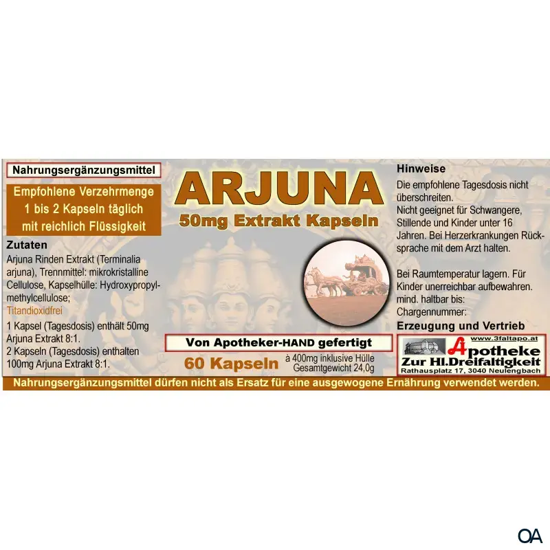 Arjuna 50 mg Extrakt Kapseln
