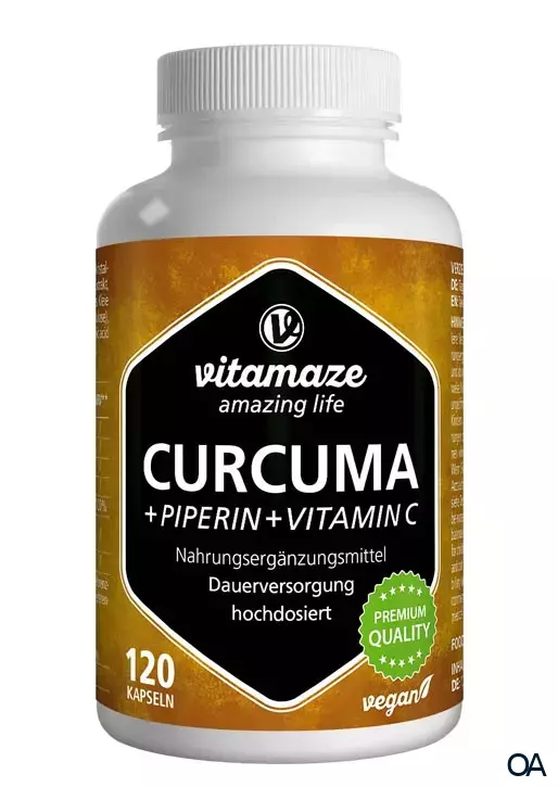 Vitamaze Curcuma + Piperin + Vitamin C Kapseln