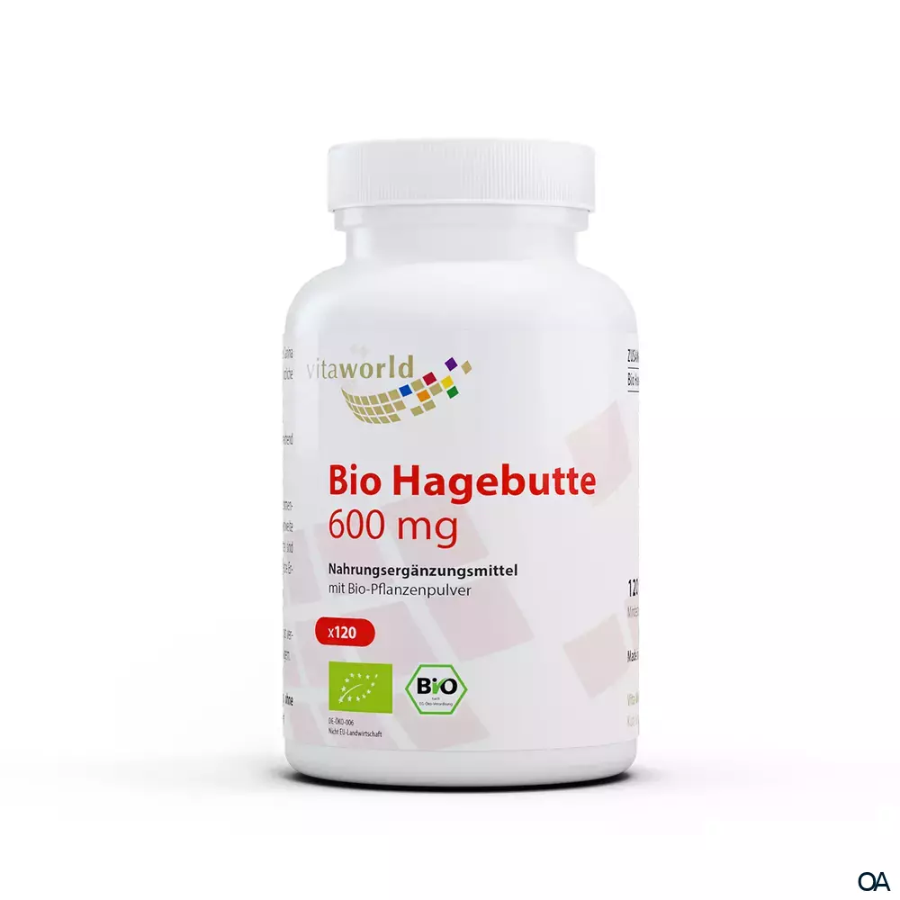 Vitaworld Bio Hagebutte 600 mg Kapseln