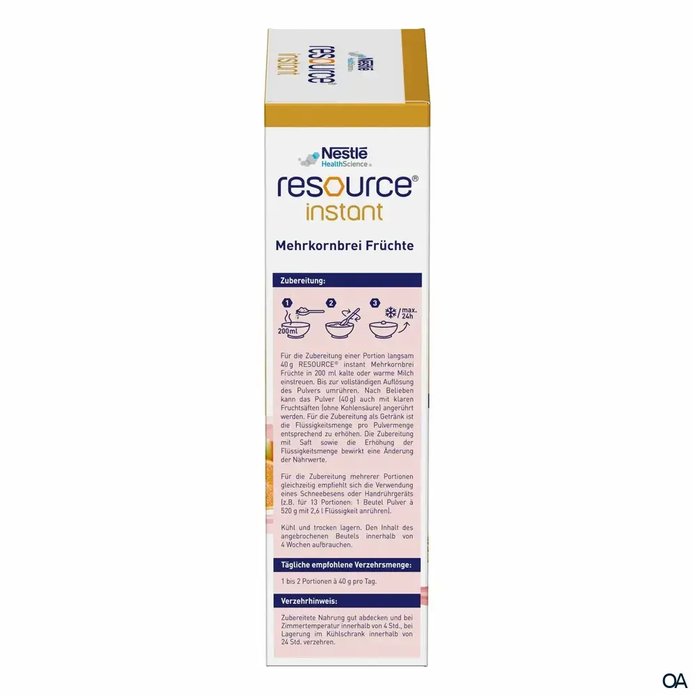 Nestle resource® instant Mehrkornbrei Früchte 520g