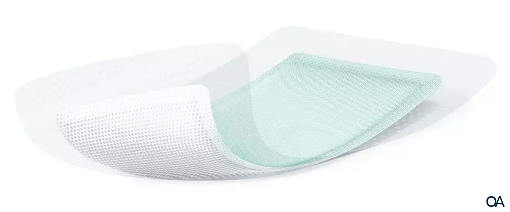 RespoSorb® Silicone Border selbsthaftende superabsorbierende Saugkompresse mit Silikonwundkontaktschicht steril, 15 x 25 cm