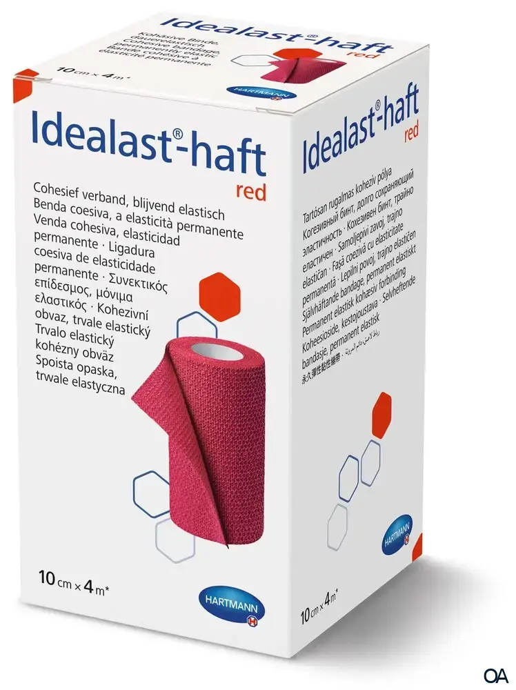 Idealast®-haft Color Idealbinde Rot 4 cm x 4 m