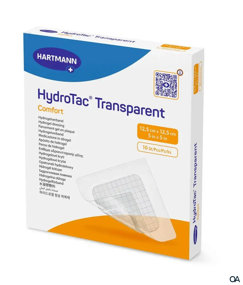 HydroTac® transparent comfort Hydrogelverband steril, 12,5 x 12,5 cm