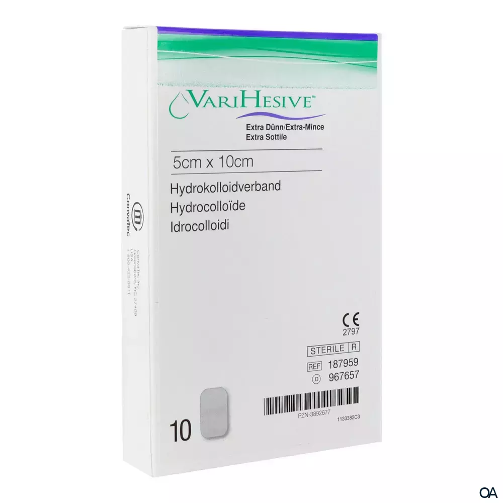 VARIHESIVE® Extra dünn Hydrokolloidverband steril, 5 x 10 cm