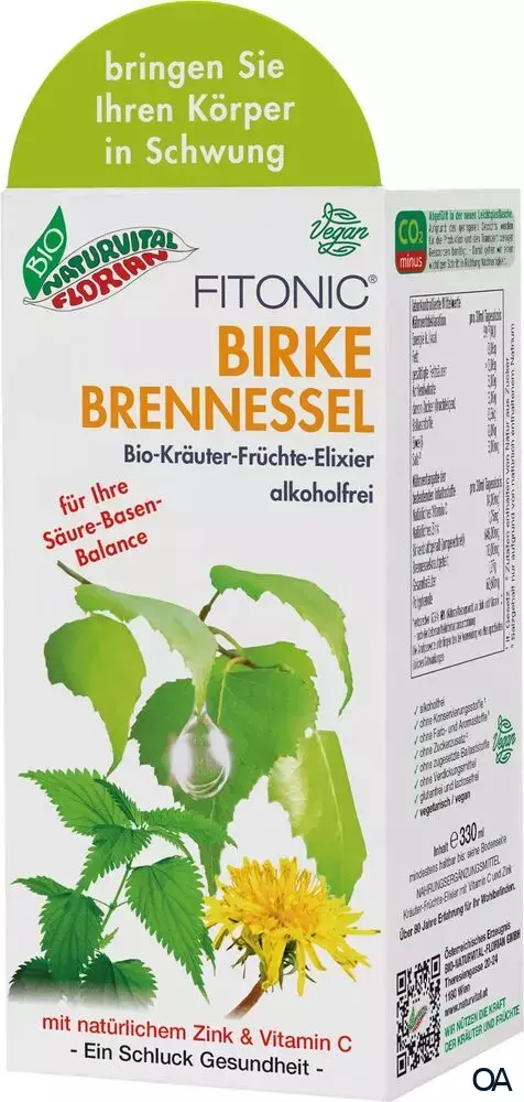 Bio Naturvital Florian Fitonic Birken Brennnessel Kräuter-Früchte-Elixier Bio Naturvital Florian Fitonic Birken Brennnessel Kräuter-Früchte-Elixier