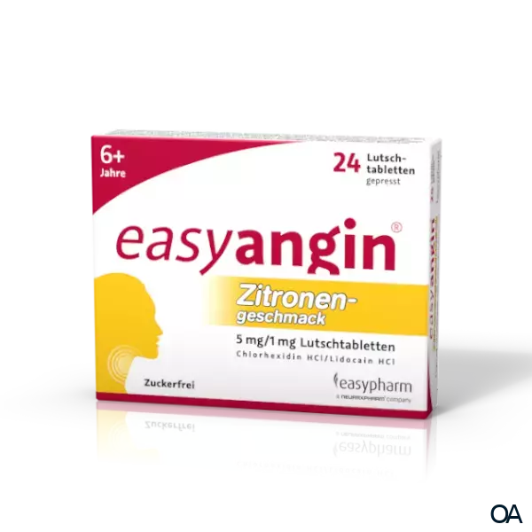 easyangin® Lemon 5 mg/1 mg Lutschtabletten