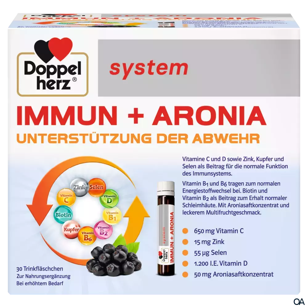 Doppelherz system IMMUN + ARONIA Trinkfläschchen