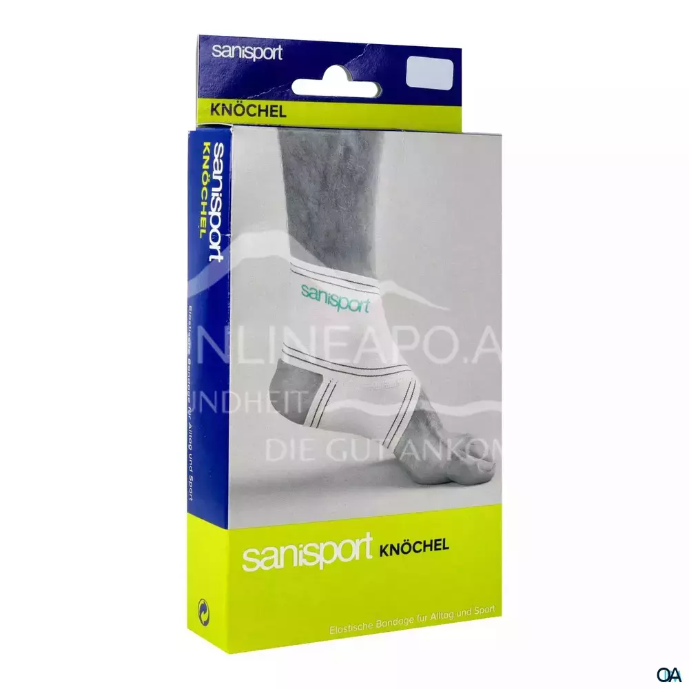 sanisport Knöchelbandage weiß - Größe Medium