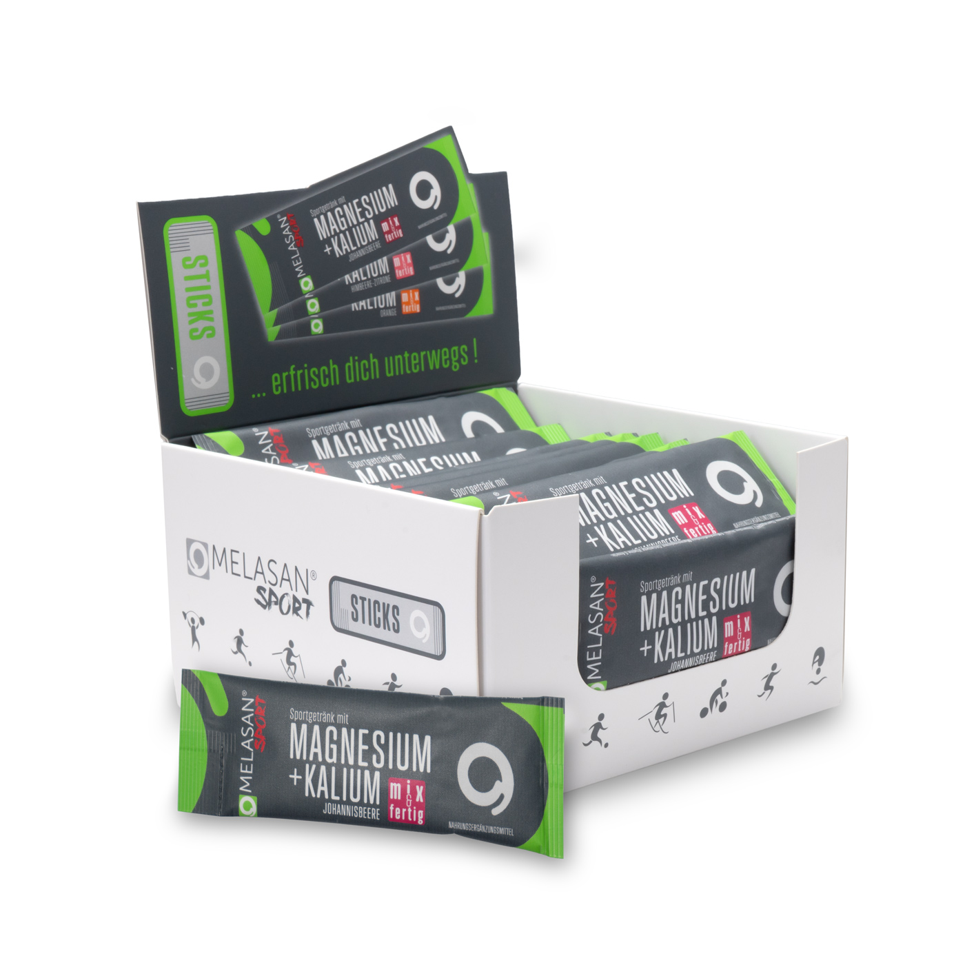 Melasan Magnesium Kalium Sticks Johannisbeere