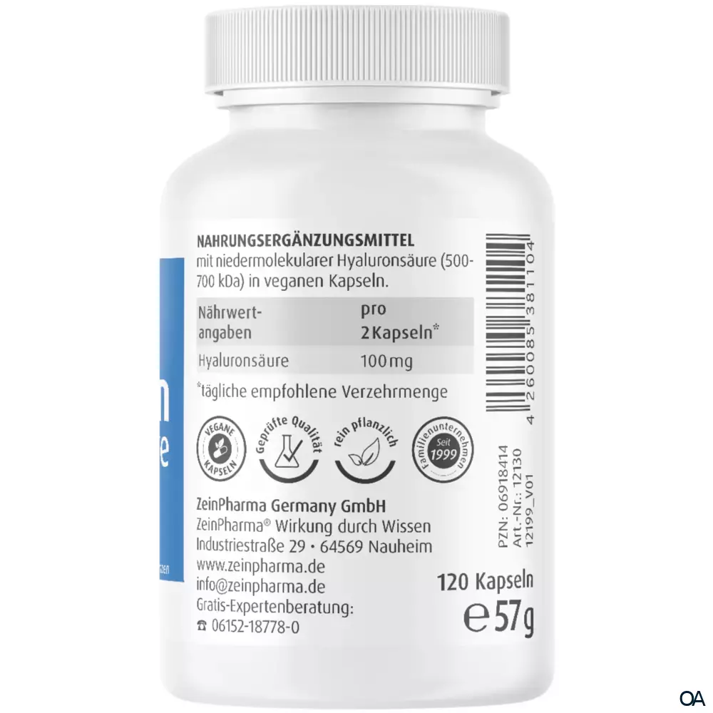 ZeinPharma Hyaluronsäure 50 mg Kapseln
