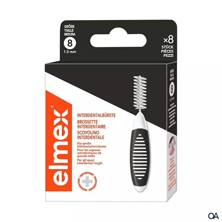 elmex® Interdentalbürsten Schwarz, Größe 8, 1,5 mm
