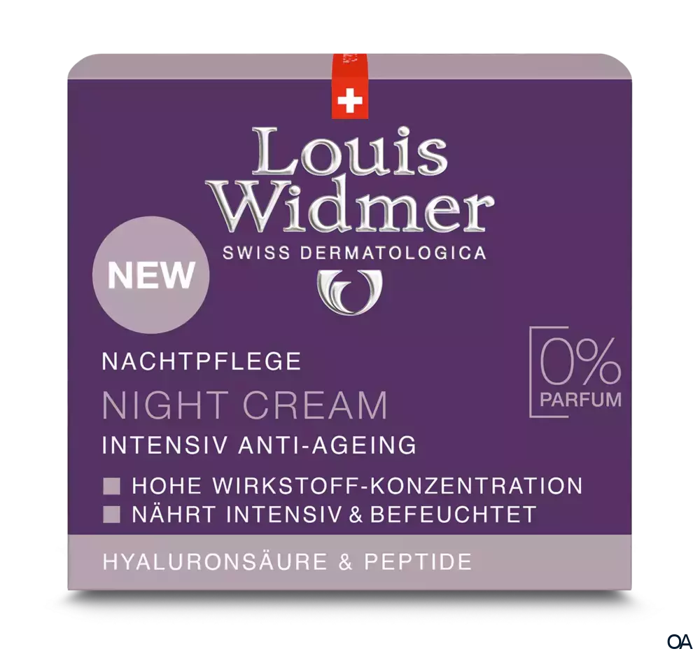 Louis Widmer Nachtpflege Night Cream Intensiv Anti-Ageing - ohne Parfüm