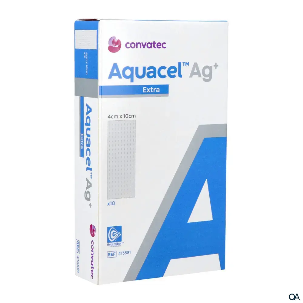 ConvaTec Aquacel® Ag+ Extra Wundauflage steril, 4 x 10 cm