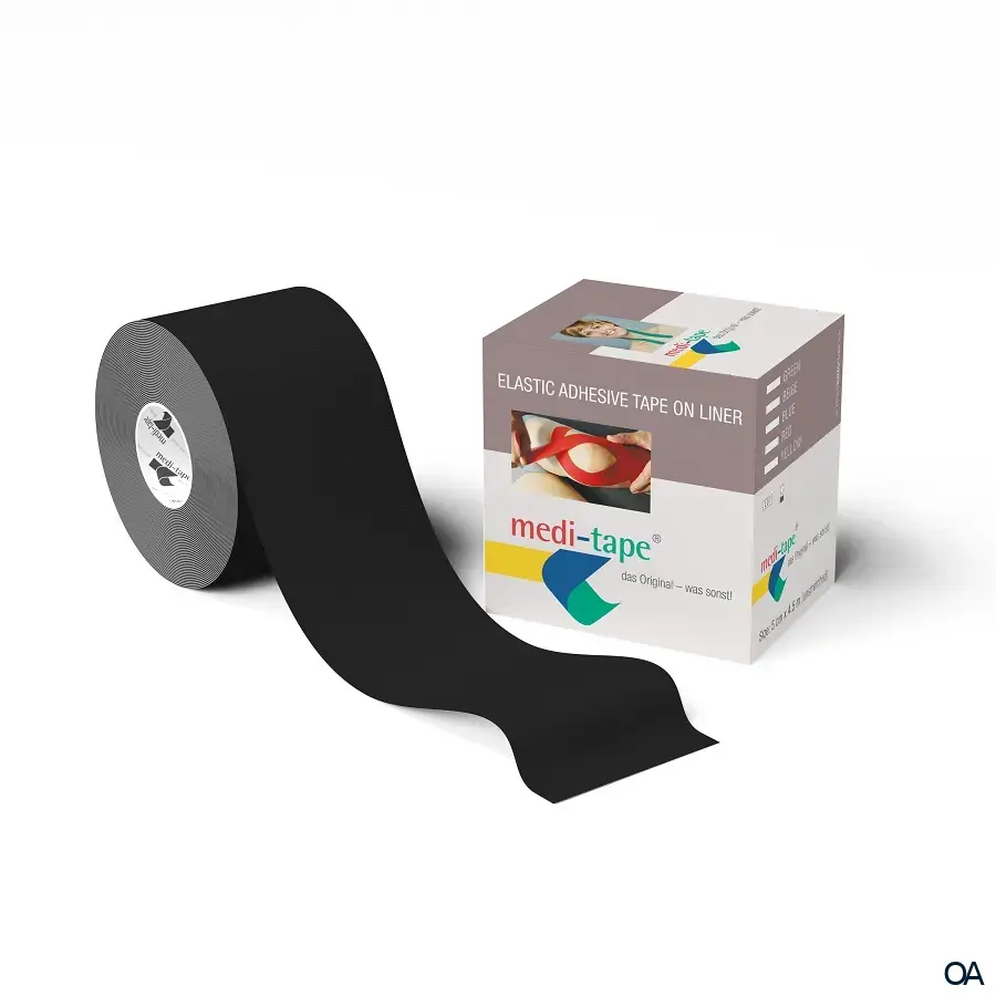 medi-tape Schwarz 5 m x 5 cm