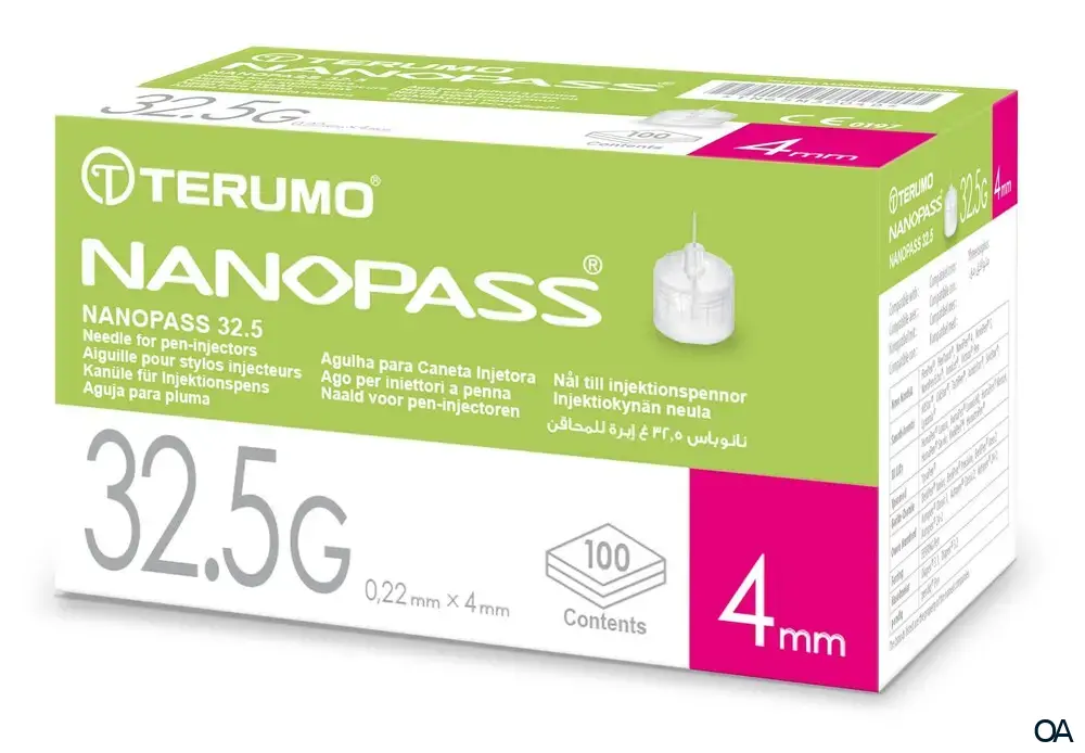 Terumo® Nanopass™ 32,5G-Nadel für Pen-Injektoren, 0,22 x 4 mm
