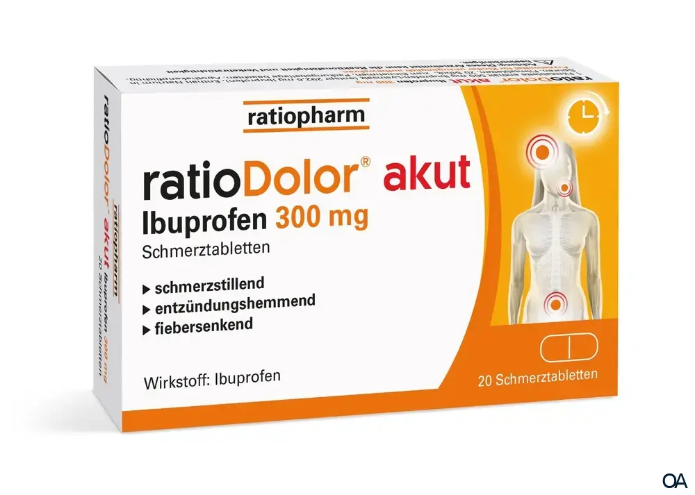 ratioDolor® akut Ibuprofen 300 mg Schmerztabletten