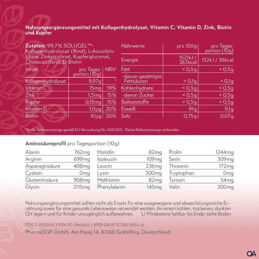pureSGP® Kollagen Peptide Pulver