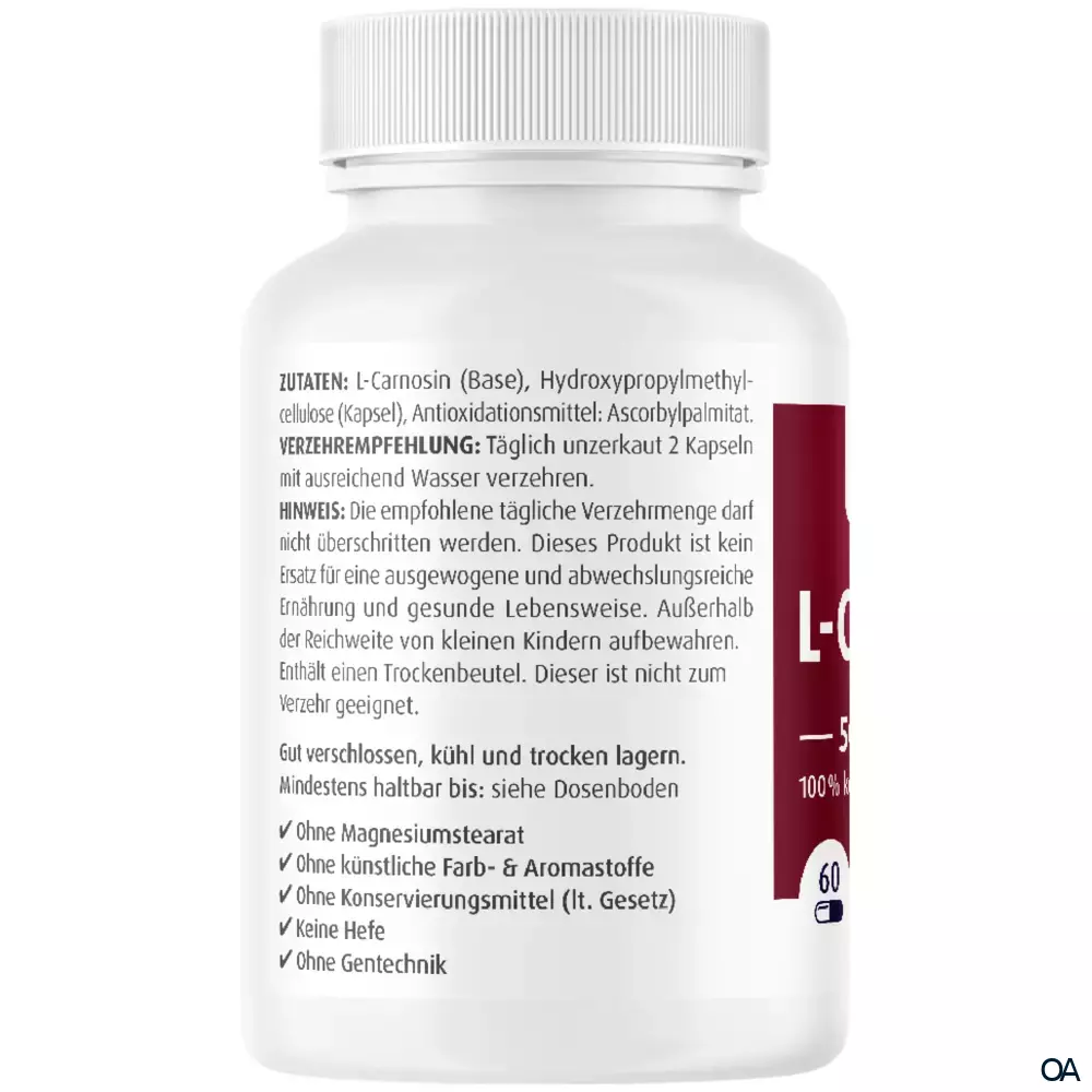 ZeinPharma L-Carnosin 500 mg Kapseln