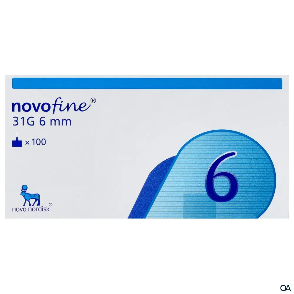 NovoFine® 8 mm Kanülen 31 G (0,25 x 6 mm) Insulin-Pennadeln