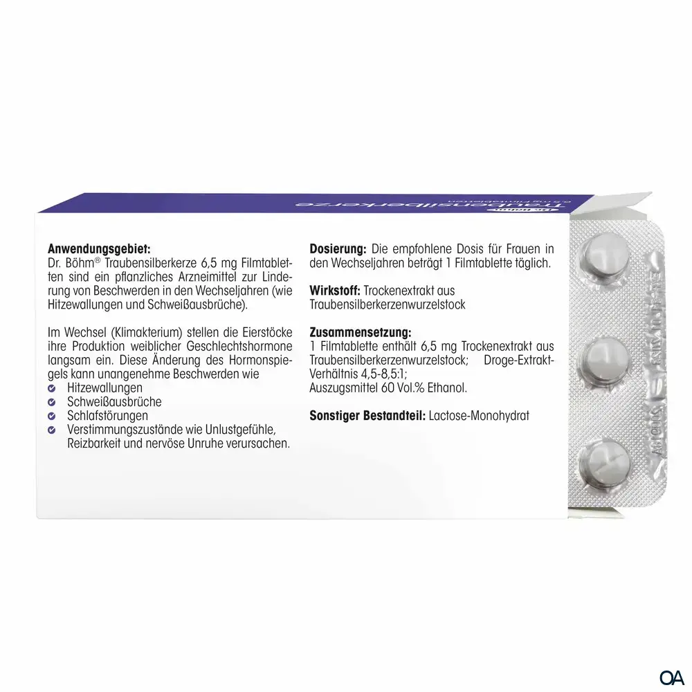 Dr. Böhm® Traubensilberkerze 6,5 mg Filmtabletten