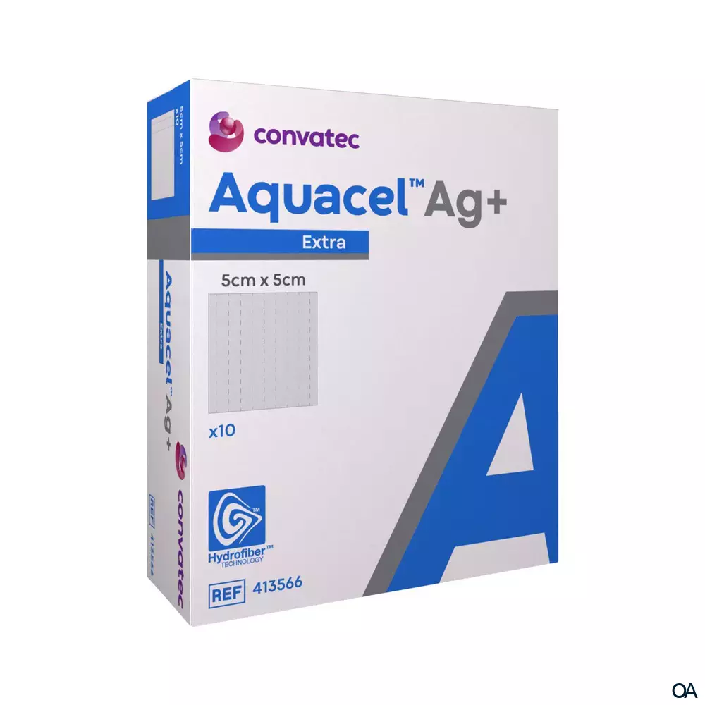 ConvaTec Aquacel® Ag+ Extra Wundauflage steril, 5 x 5 cm