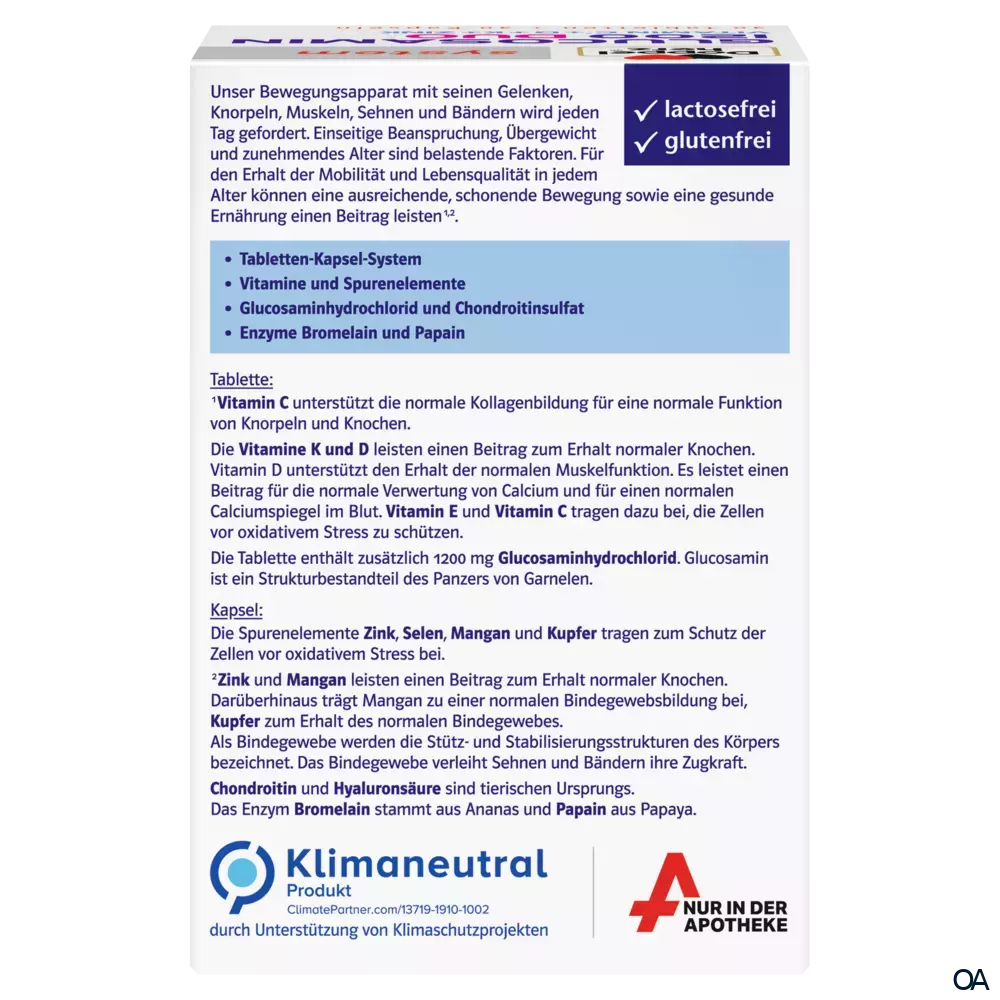 Doppelherz system GLUCOSAMIN 1200 DUO KNOCHEN + KNORPEL Tabletten & Kapseln