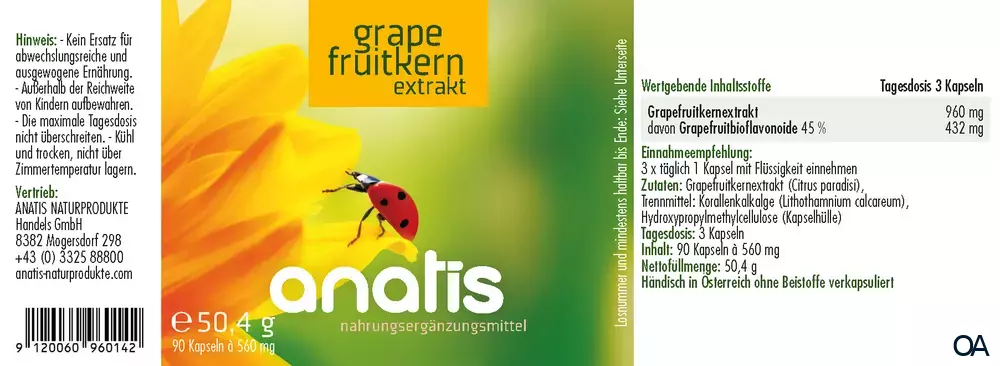 anatis Grapefruitkernextrakt Kapseln