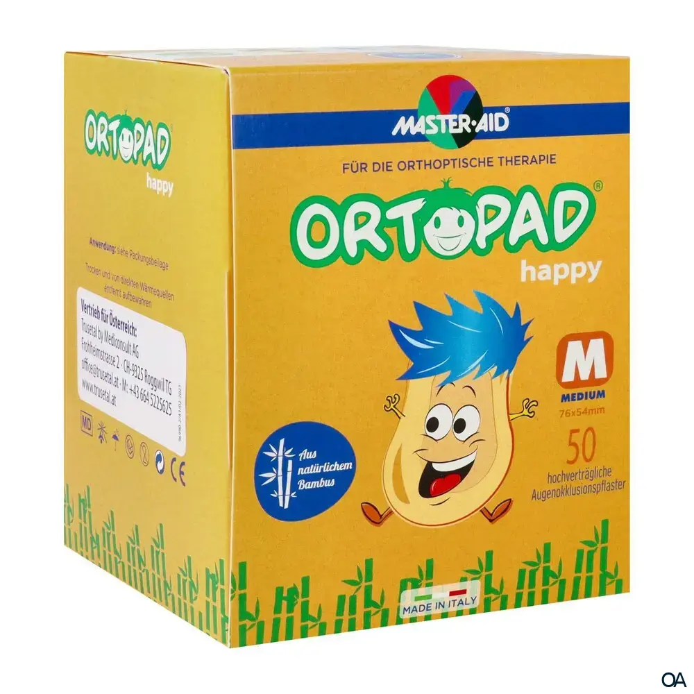 ORTOPAD® Happy Augenokklusionspflaster Medium, 76 x 54 mm