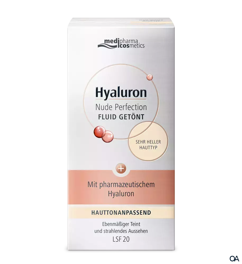 medipharma cosmetics Hyaluron Nude Perfection Fluid Getönt LSF 20 sehr heller Hauttyp
