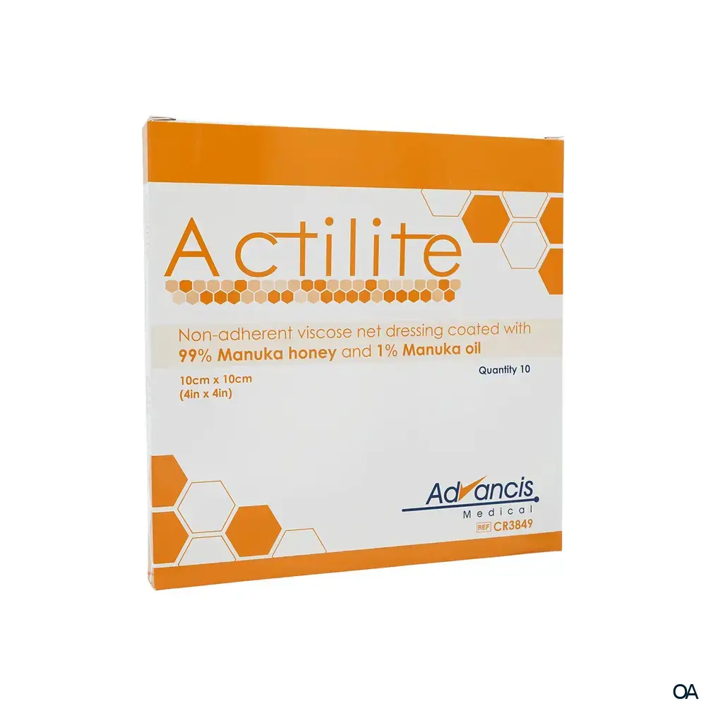 Advancis Medical Actilite® Nicht klebende Netzauflage aus Viskose steril, 10 x 10 cm