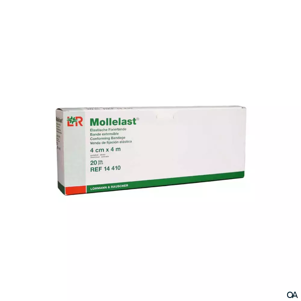 Mollelast® Elastische Fixierbinde, einzeln eingesiegelt, 4 cm x 4 m