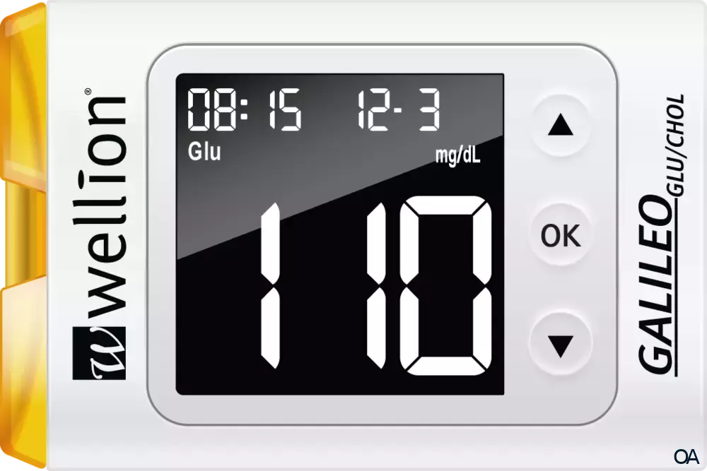 Wellion® GALILEO GLU/CHOL Blutzucker- und Cholesterin-Messgerät Weiß