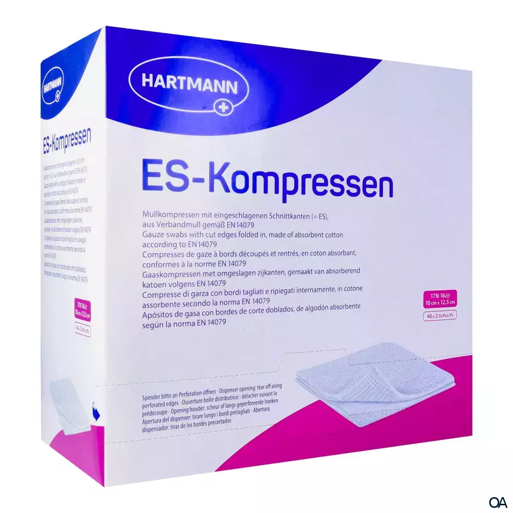 ES-Kompressen 16fach, steril, 10 x 12,5 cm, 40 x 2 Stück