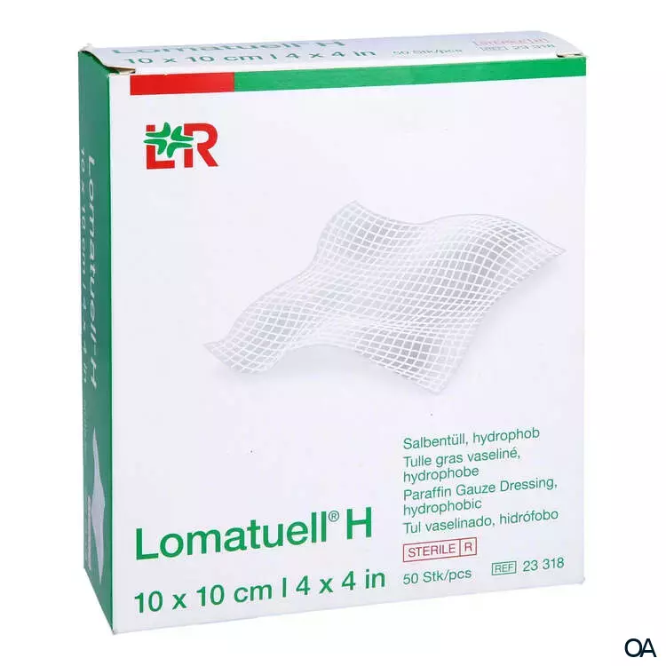 Lomatuell® H Salbentüll, hydrophob, steril, 10 x 10 cm