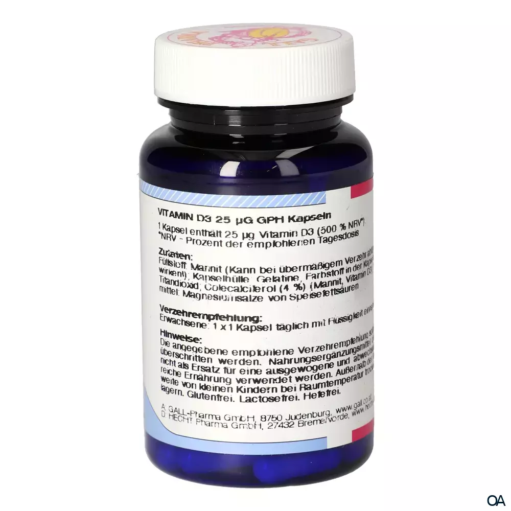 Gall Pharma Vitamin D3 25 µg Kapseln